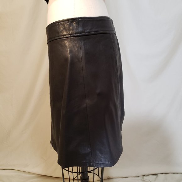 ❣Host Pick❣ POLO Ralph Lauren Blue Label Sheep Leather Skirt - Picture 7 of 8